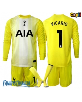 Tottenham Hotspur Guglielmo Vicario #1 Portarii Echipament de Fotbal Replică 2025-26 Copii Treilea Mâneci Lungi (+ Șorturi)